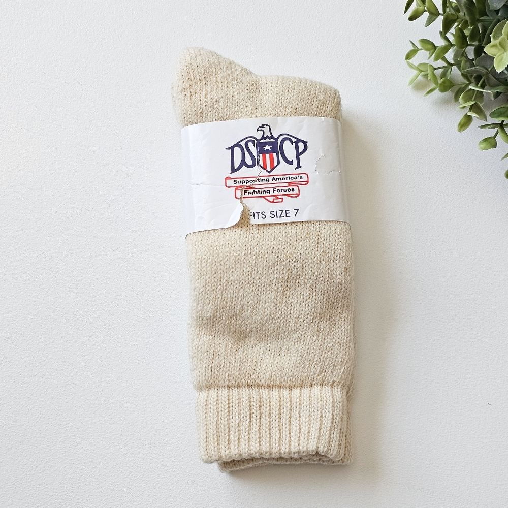 🇺🇸 Original DSCP Wool Military Boot Socks | Size 7 | Made in USA Vintage Issue